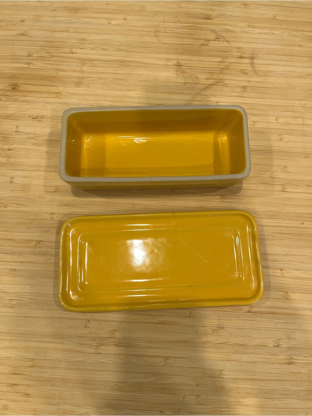 Emile Henry French Ceramic Butter Dish - Yellow - Picture 4 of 6